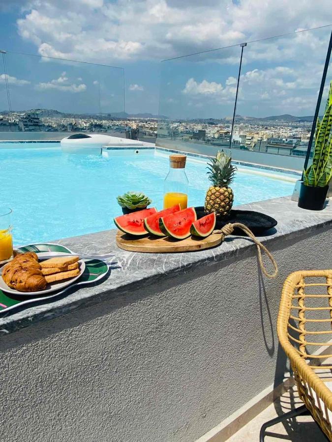 New 2Bd Aprt With Shared Rooftop Pool E2 Афины Экстерьер фото