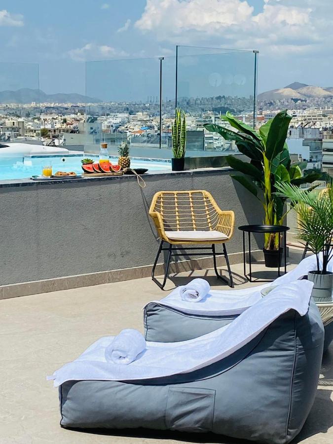 New 2Bd Aprt With Shared Rooftop Pool E2 Афины Экстерьер фото