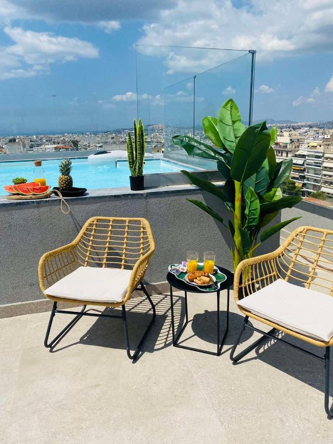 New 2Bd Aprt With Shared Rooftop Pool E2 Афины Экстерьер фото