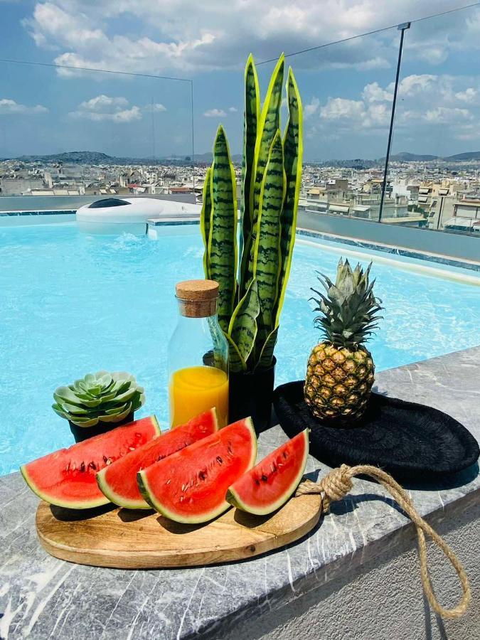 New 2Bd Aprt With Shared Rooftop Pool E2 Афины Экстерьер фото